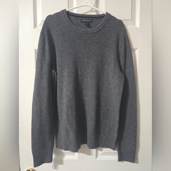 Banana Republic Other - Banana Republic Supima Cotton Cable Knit Crewneck Sweater, Dark Gray, EUC!